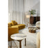 Incanto marble and metal coffee table by Rugiano with overlapping organic tops and a cylindrical base.