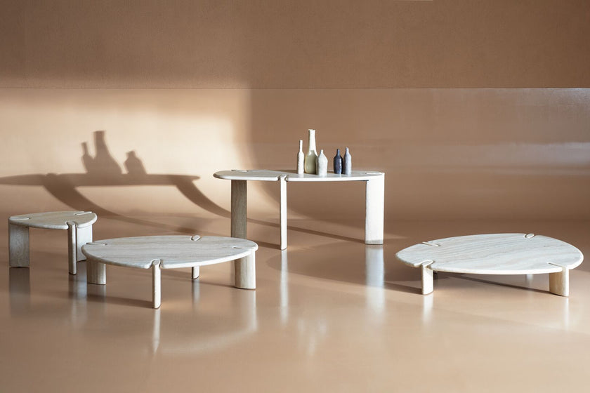 Isamu Stone Coffee Table by Roberto Lazzeroni for Baxter | Casa Design Group