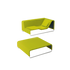 Contemporary Island Outdoor Pouf by Paola Lenti Ideal for Outdoor Seating Casa Design Group