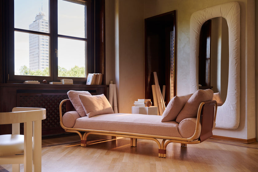 Isola Bella elegant rattan daybed by Studiopepe for Tacchini | Casa Design Group