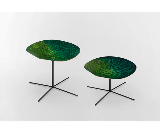 Luxury Ivy Side Table by Paola Lenti Decorated with Unique Enamel Elementsv Casa Design Group