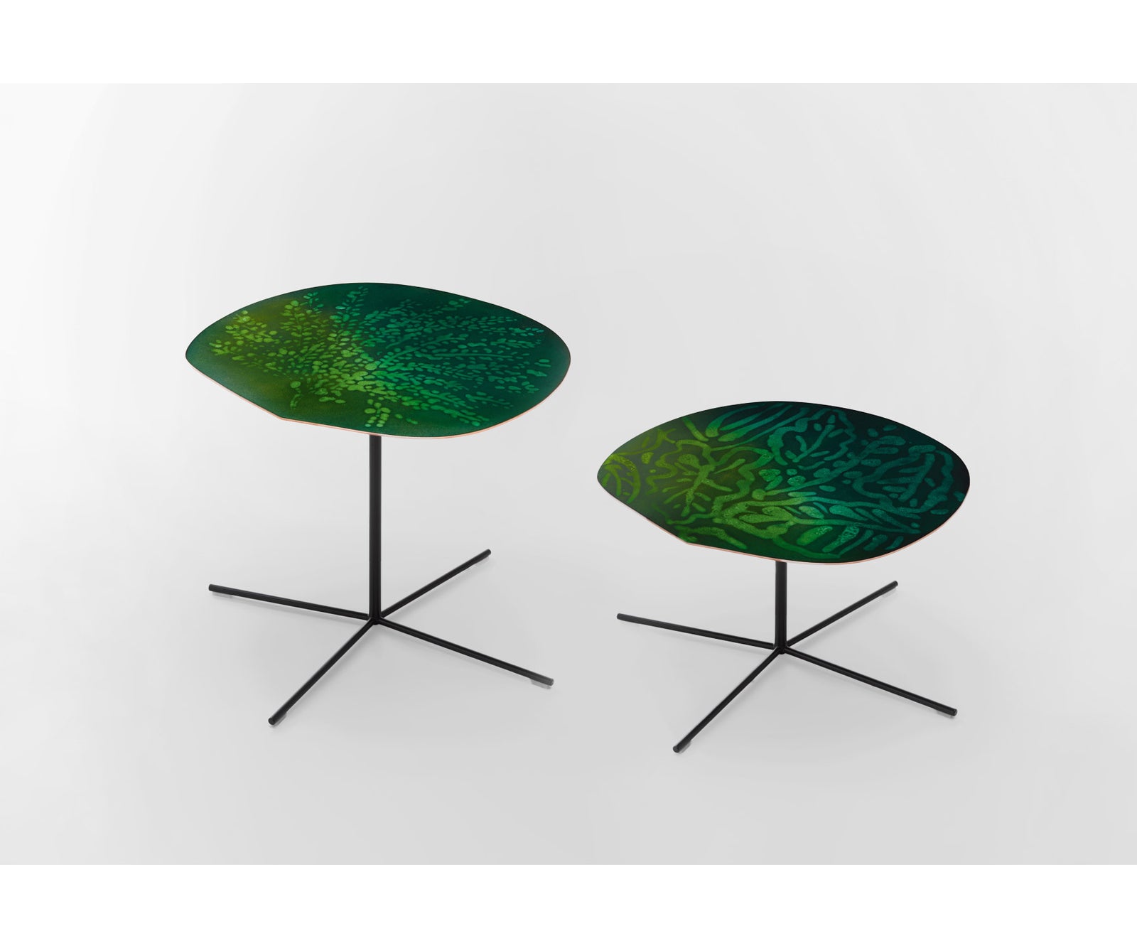 Luxury Ivy Side Table by Paola Lenti Decorated with Unique Enamel Elementsv Casa Design Group