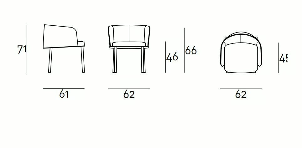 High End Jam Chair by Living Divani Casa Design Group