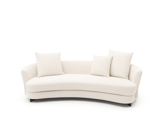 Modern Italian Jeff Curved Sofa by Marelli in Fellini Fabric Casa Design Group