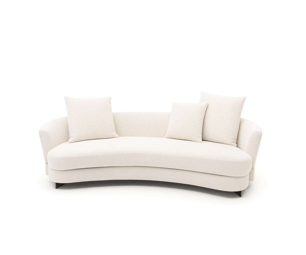 Modern Italian Jeff Curved Sofa by Marelli in Fellini Fabric Casa Design Group