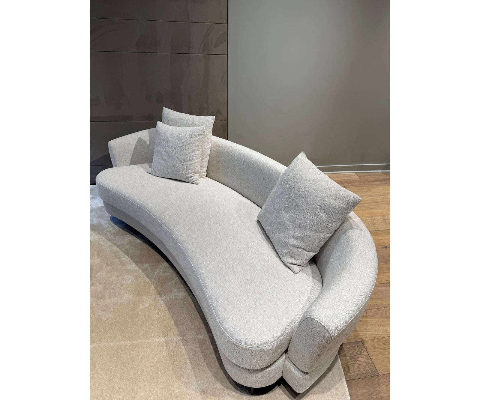 Modern Italian Jeff Curved Sofa by Marelli in Fellini Fabric Casa Design Group