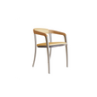 Stylish Teak and Aluminum with Olefin Fiber Jive Outdoor Dining Armchair by Royal Botania Casa Design Group