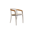 Stylish Teak and Aluminum with Olefin Fiber Jive Outdoor Dining Armchair by Royal Botania Casa Design Group