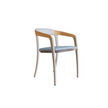 Stylish Teak and Aluminum with Olefin Fiber Jive Outdoor Dining Armchair by Royal Botania Casa Design Group
