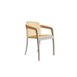 Elegant Teak and Aluminum Jive Outdoor Dining Armchair by Royal Botania Casa Design Group