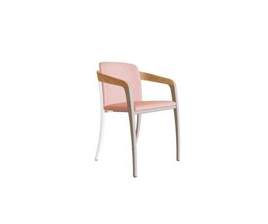 Elegant Teak and Aluminum Jive Outdoor Dining Armchair by Royal Botania Casa Design Group