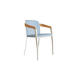 Elegant Teak and Aluminum Jive Outdoor Dining Armchair by Royal Botania Casa Design Group