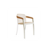 Elegant Teak and Aluminum Jive Outdoor Dining Armchair by Royal Botania Casa Design Group