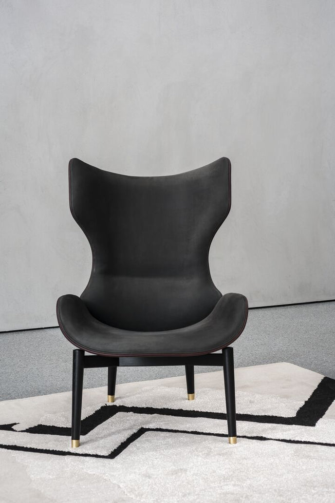 Jorgen Leather Lounge Armchair by Roberto Lazzeroni for Baxter | Casa Design Group
