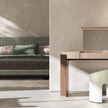 Jules Vanity with Concealed Mirror and Leather Top by CPRN Homood | Casa Design Group