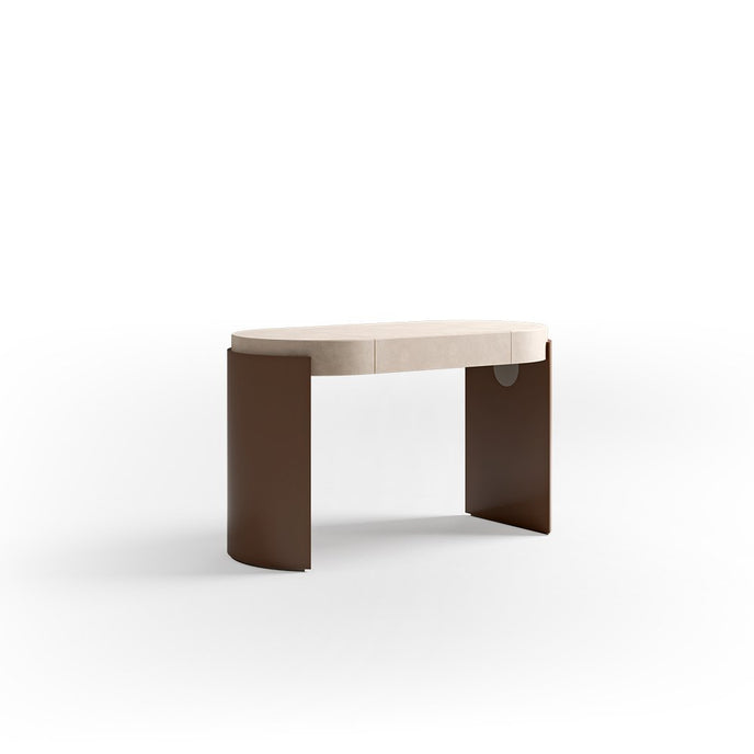 Jules Vanity with Concealed Mirror and Leather Top by CPRN Homood | Casa Design Group
