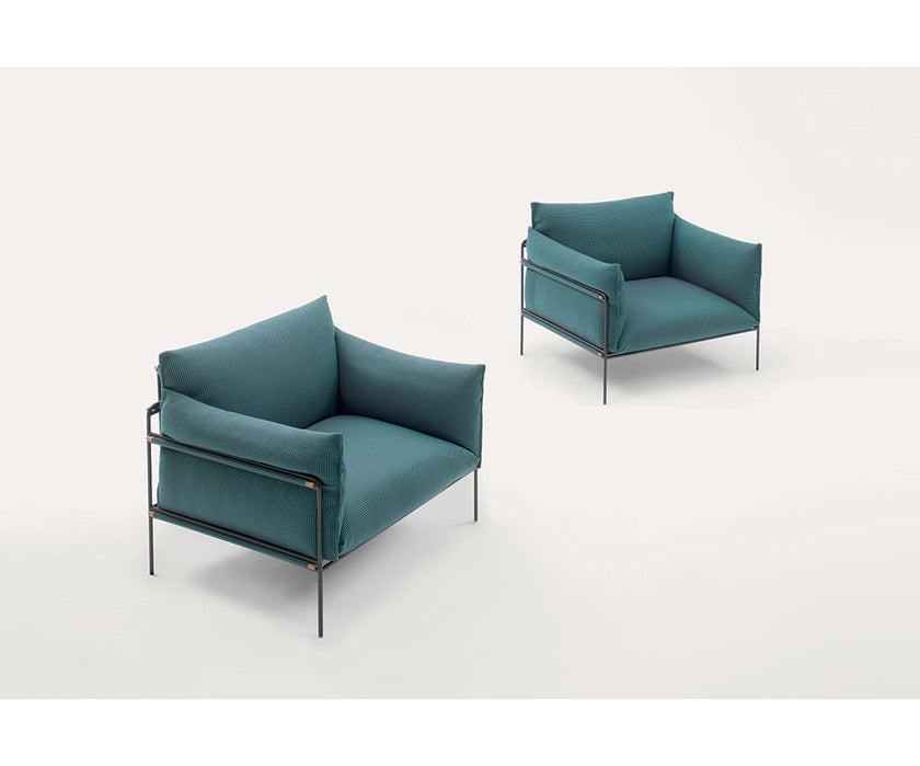 Contemporary Kabà Outdoor Lounge Chair by Paola Lenti with Removable Cushions Casa Design Group