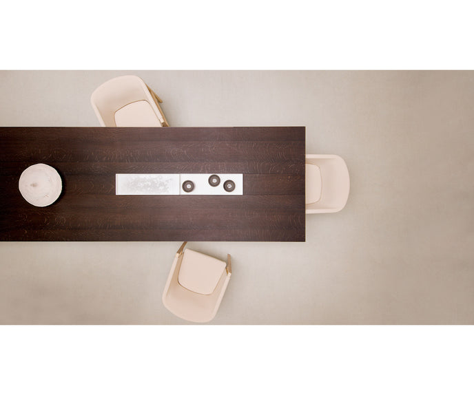 Luxury Kanji Dining Table by Paola Lenti Modern Dining with Marble and Metal Inserts Casa Design Group