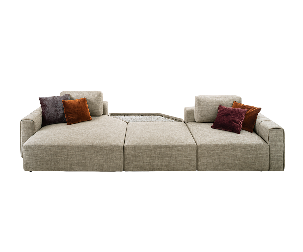 Karphi Modular Sofa by Giorgetti with quilted detailing and contemporary modular design | Casa Design Group