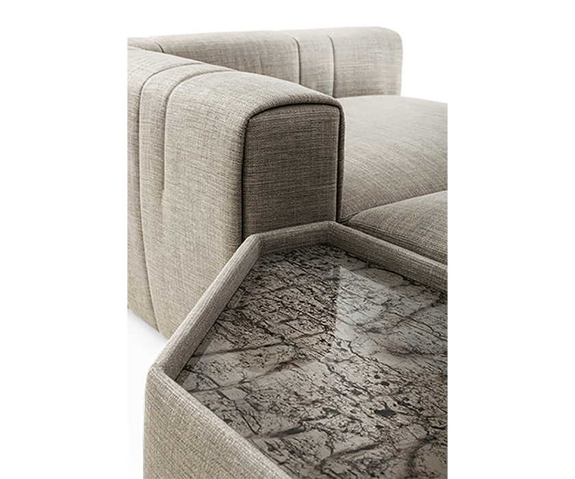 Karphi Modular Sofa by Giorgetti with quilted detailing and contemporary modular design | Casa Design Group