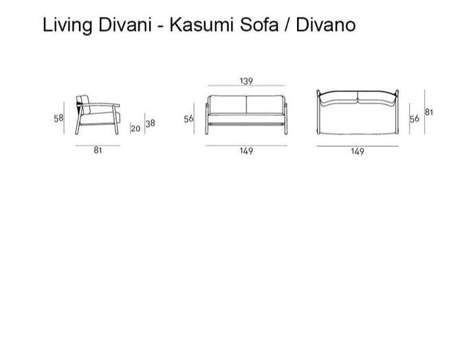 High End Kasumi Outdoor Sofa by Living Divani Casa Design Group