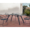 Modern Katana Outdoor Rectangular Table with Metal Legs and Porcelain Stoneware Top by Potocco | Casa Design Group
