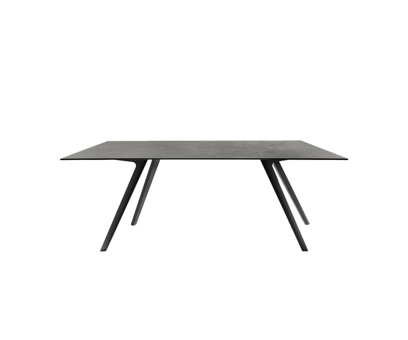 Modern Katana Outdoor Rectangular Table with Metal Legs and Porcelain Stoneware Top by Potocco | Casa Design Group