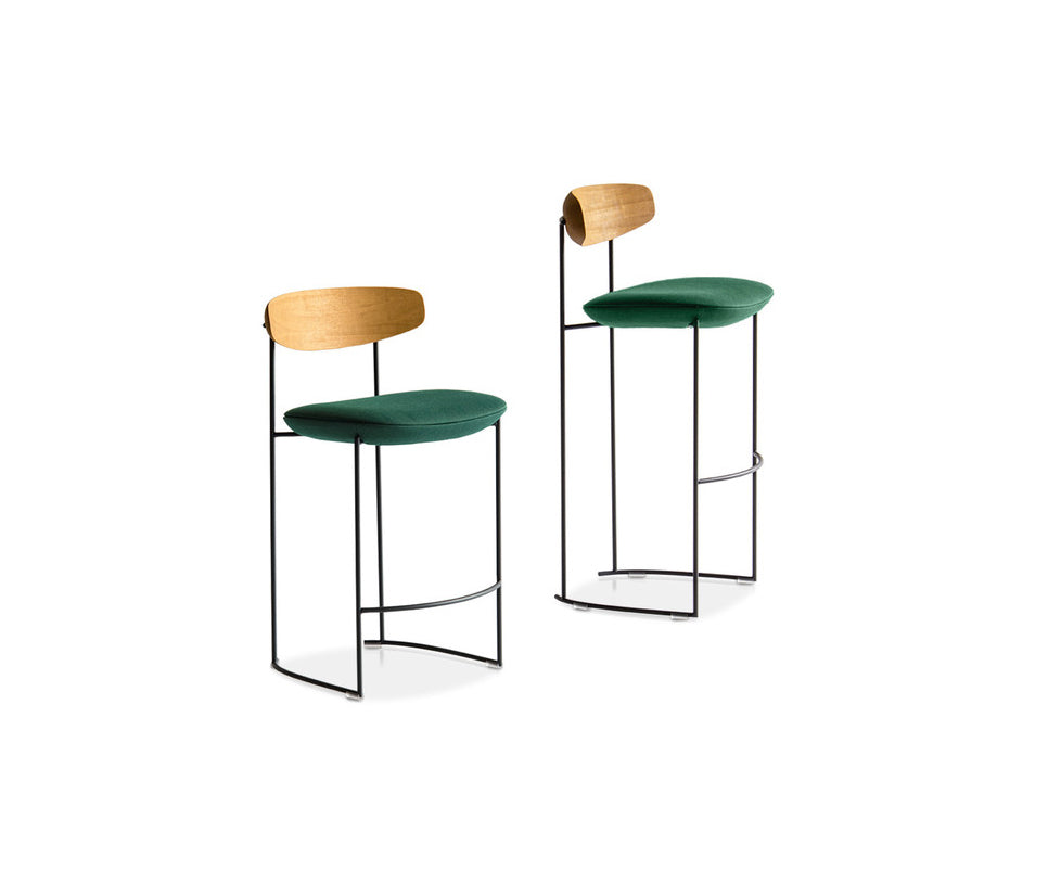 Modern Keel Outdoor Barstool with Metal Frame by Potocco | Casa Design Group