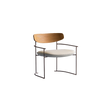 Contemporary Keel Outdoor Lounge Chair with Iroko Wood and Metal Frame by Potocco | Casa Design Group