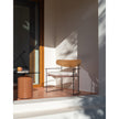 Contemporary Keel Outdoor Lounge Chair with Iroko Wood and Metal Frame by Potocco | Casa Design Group