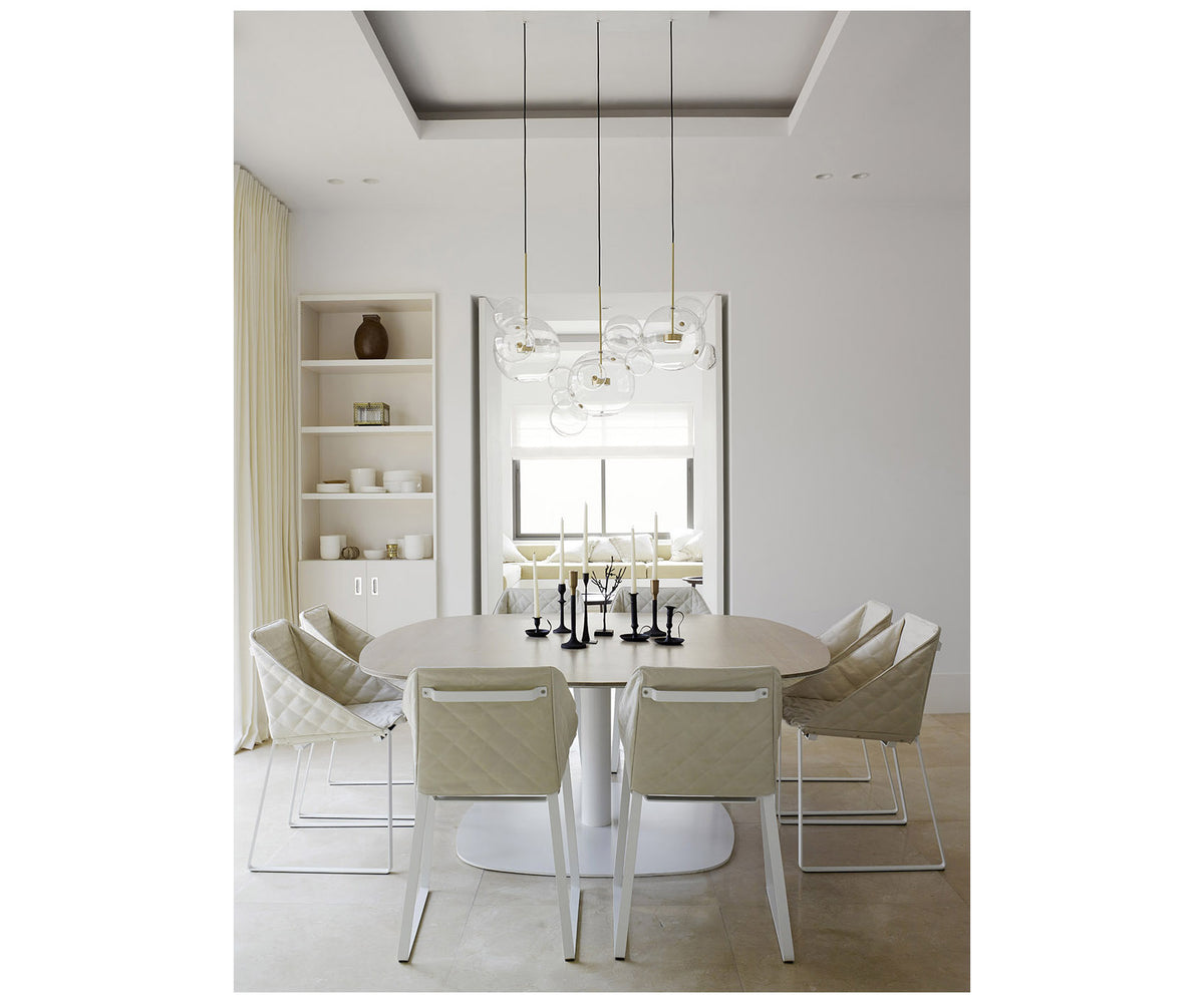 Modern upholstered Kekke Dining Chair by Piet Boon in steel frame – Casa Design Group