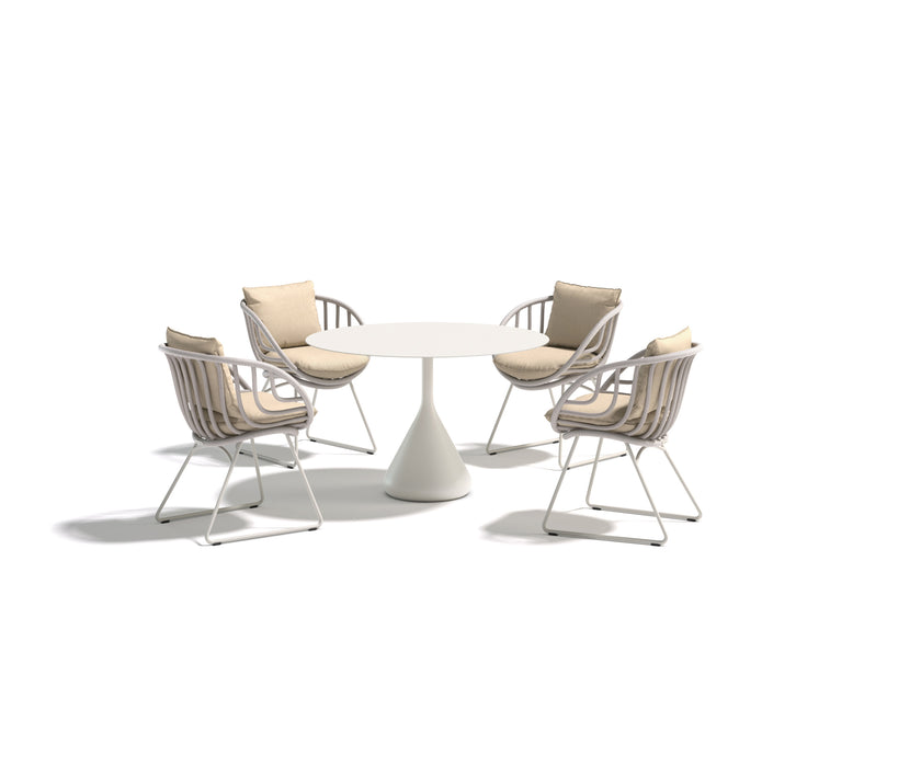 Luxury sculptural Kida Armchair by Dedon for patios and terraces – Casa Design Group