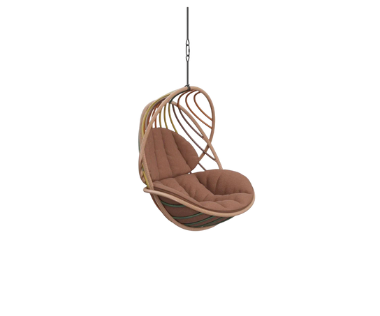 Luxury Kida Hanging Lounge Chair by Dedon | Airy Outdoor Design by Stephen Burks with Cradle-Like Form | Casa Design Group