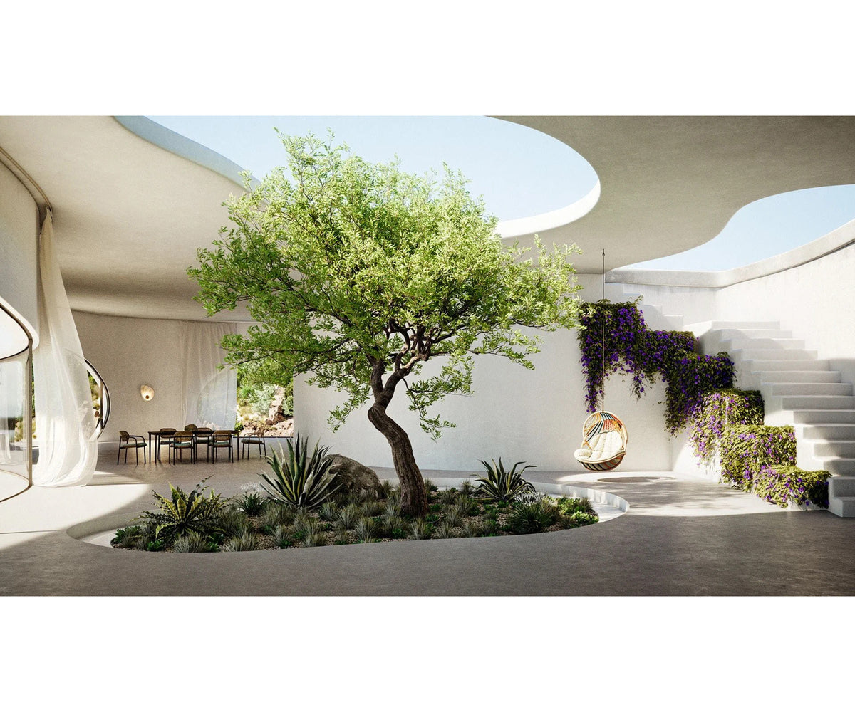 Luxury Kida Hanging Lounge Chair by Dedon | Airy Outdoor Design by Stephen Burks with Cradle-Like Form | Casa Design Group
