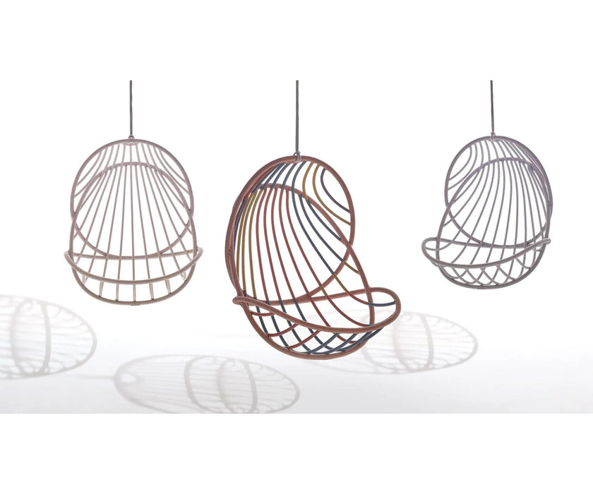 Luxury Kida Hanging Lounge Chair by Dedon | Airy Outdoor Design by Stephen Burks with Cradle-Like Form | Casa Design Group