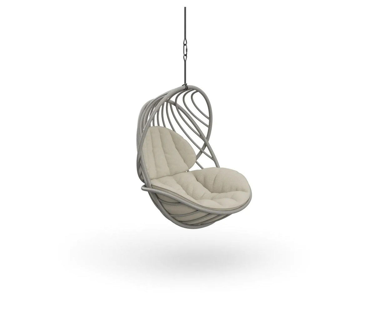 Luxury Kida Hanging Lounge Chair by Dedon | Airy Outdoor Design by Stephen Burks with Cradle-Like Form | Casa Design Group