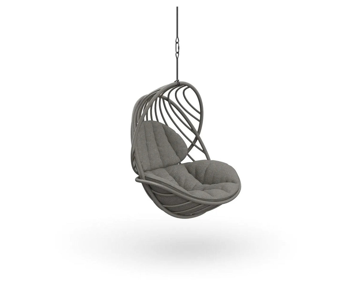 Luxury Kida Hanging Lounge Chair by Dedon | Airy Outdoor Design by Stephen Burks with Cradle-Like Form | Casa Design Group