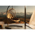 Luxury Kida Hanging Lounge Chair with Base by Dedon | Organic Outdoor Seating Design by Stephen Burks | Casa Design Group