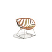 Kida Lounge Chair by Dedon with sculptural frame and striped Fiber wrap – Casa Design Group