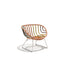 Kida Lounge Chair by Dedon with sculptural frame and striped Fiber wrap – Casa Design Group