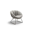 Kida Lounge Chair by Dedon with sculptural frame and striped Fiber wrap – Casa Design Group