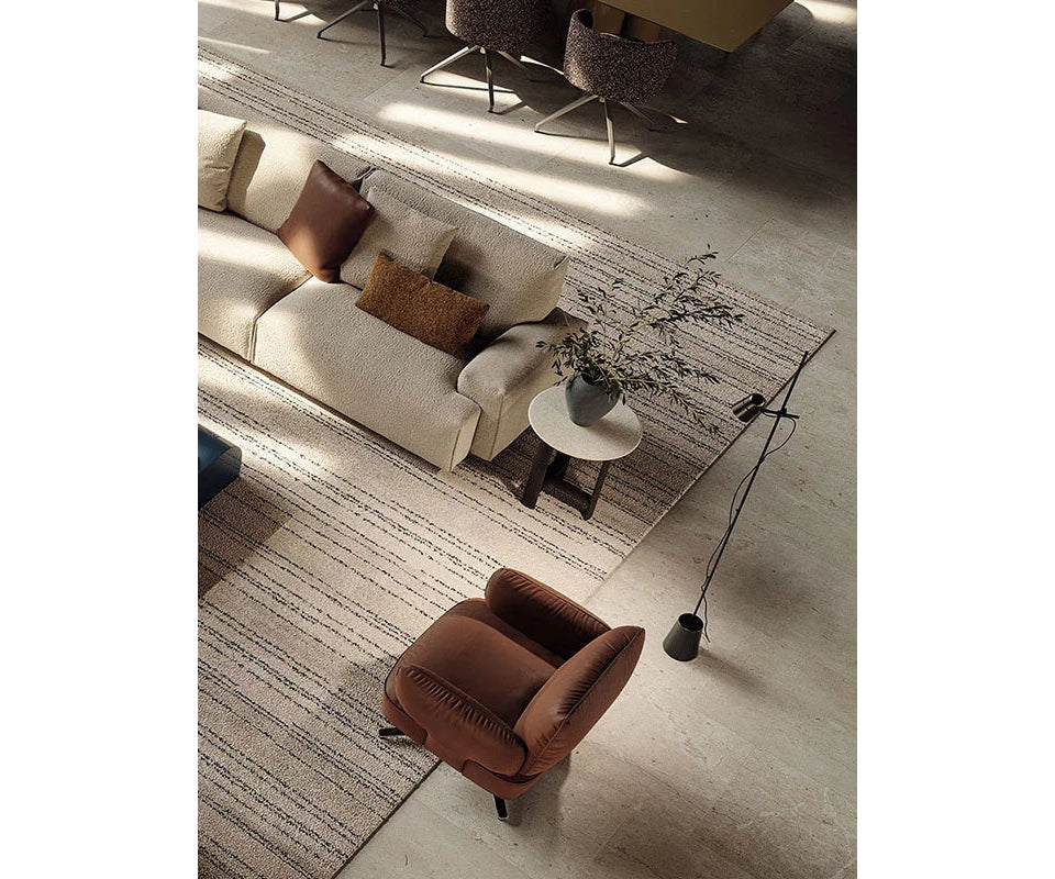 Frigerio Kimi Rug with organic striped pattern and refined texture Casa Design Group
