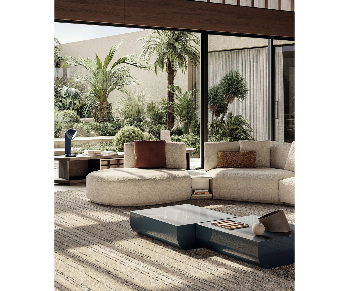 Frigerio Kimi Rug with organic striped pattern and refined texture Casa Design Group