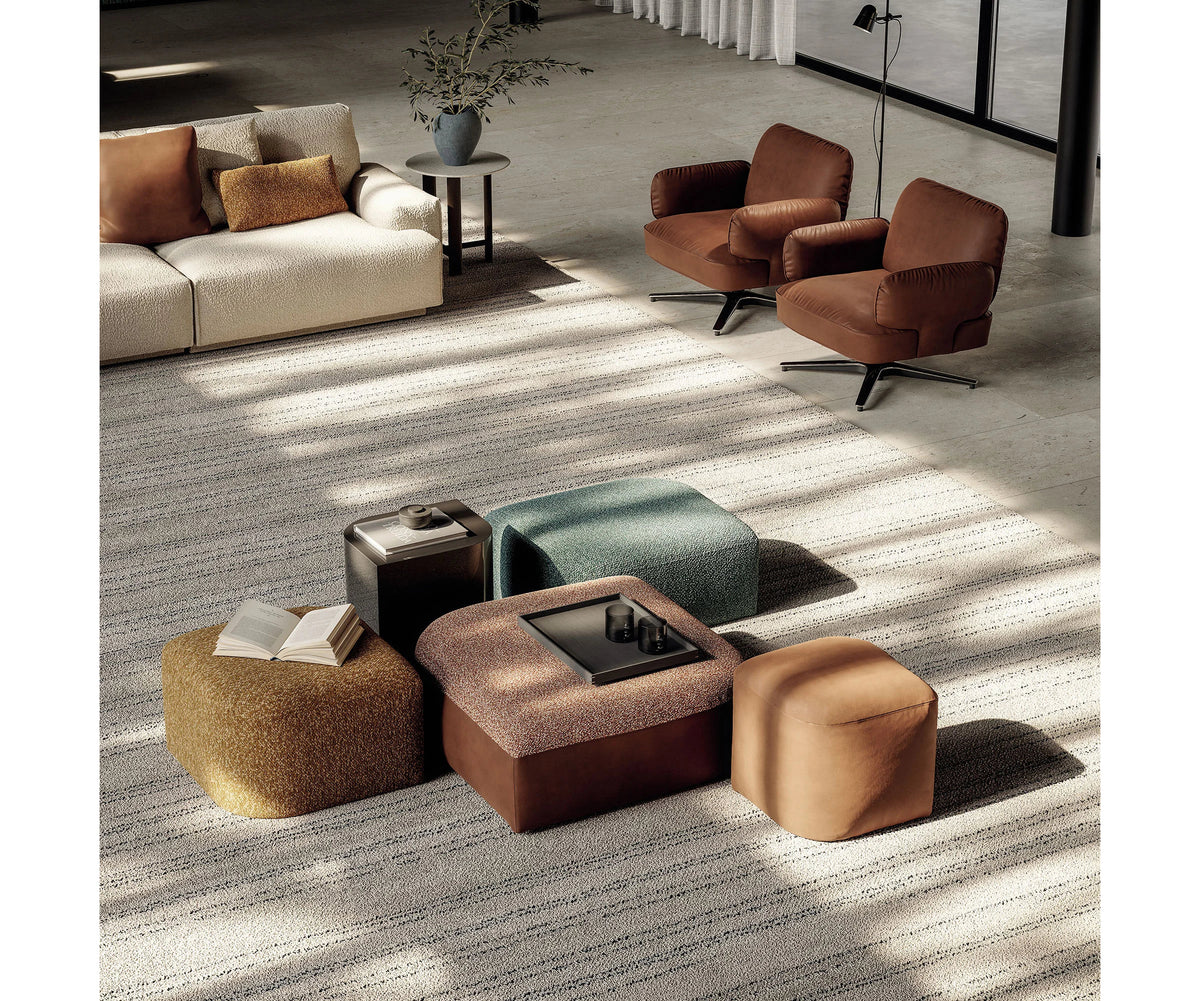 Frigerio Kimi Rug with organic striped pattern and refined texture Casa Design Group