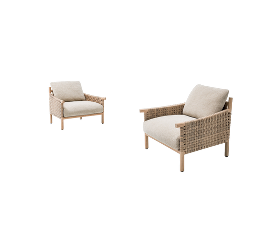 Modern Kiori Outdoor Lounge Chair by Paola Lenti with Removable Cushions Casa Design Group