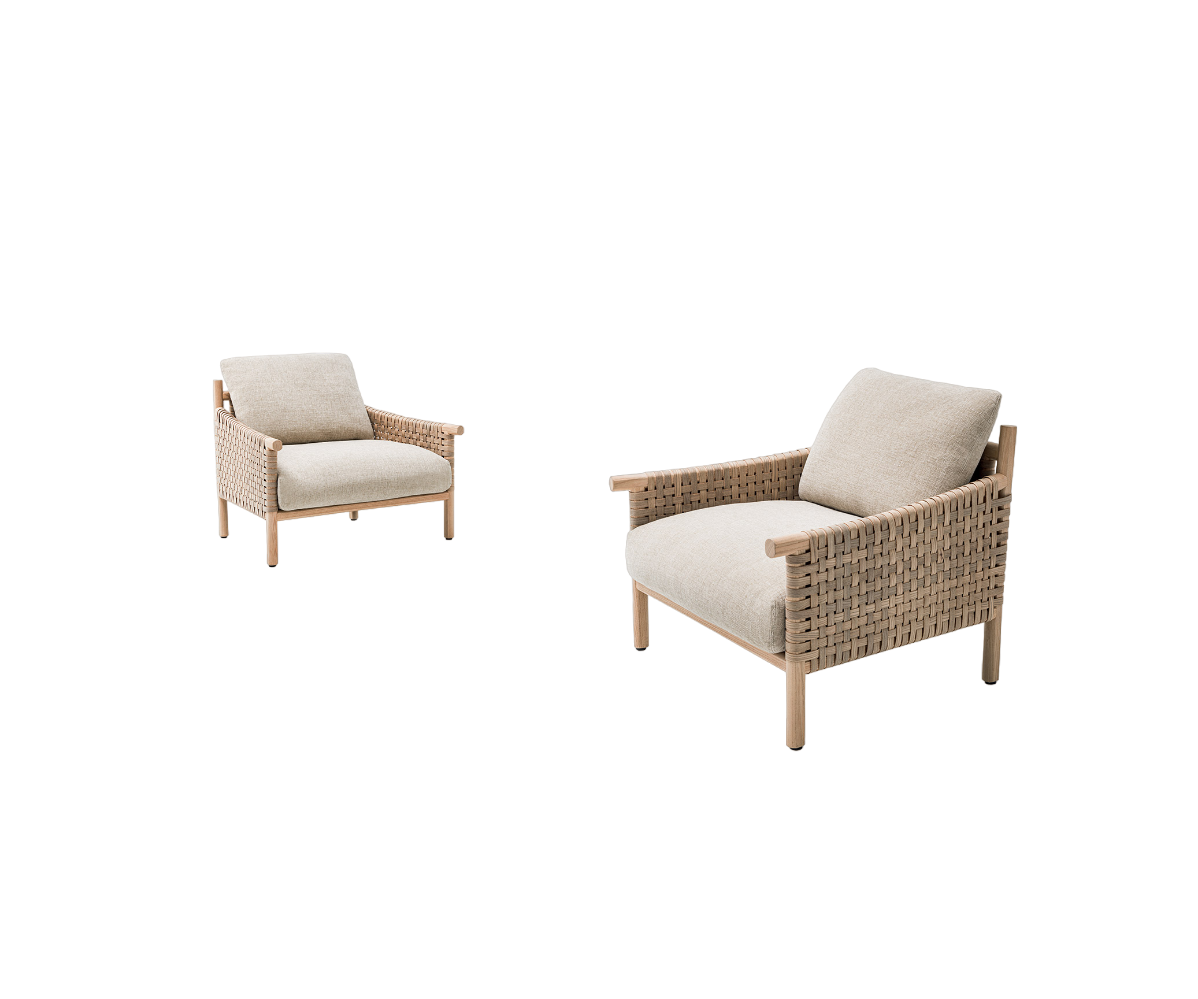 Modern Kiori Outdoor Lounge Chair by Paola Lenti with Removable Cushions Casa Design Group
