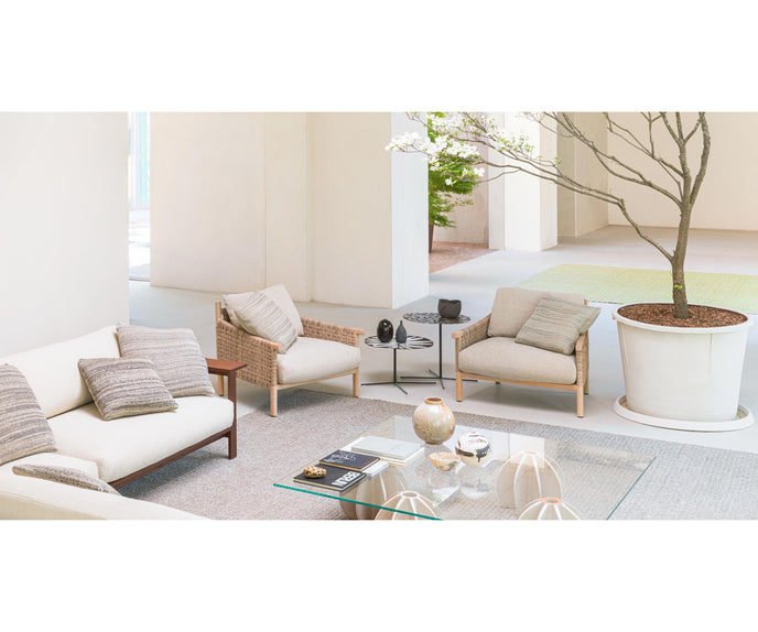 Modern Kiori Outdoor Lounge Chair by Paola Lenti with Removable Cushions Casa Design Group