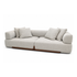 Klem floor sample sofa by Porada with Canaletta walnut frame and upholstered seating | Casa Design Group
