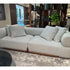 Klem floor sample sofa by Porada with Canaletta walnut frame and upholstered seating | Casa Design Group
