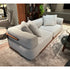 Klem floor sample sofa by Porada with Canaletta walnut frame and upholstered seating | Casa Design Group